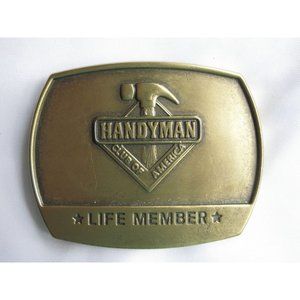 Vintage 1996 Men's Handyman Of America Member Belt Buckle Construction Worker